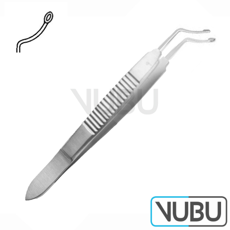 ARRUGA CAPSULAR FORCEPS DOUBLE CURVED CALIBRATED 10,0CM