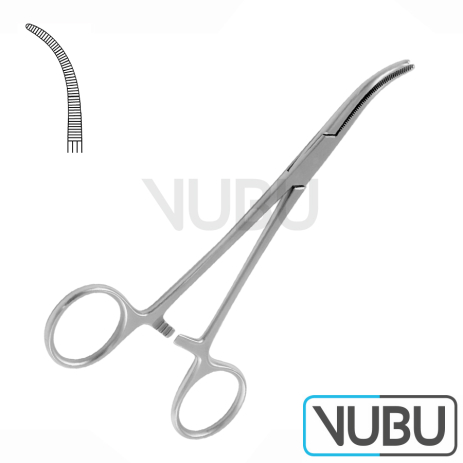 BABY-OVERHOLT ARTERY CLAMPS CURVED 13,5CM