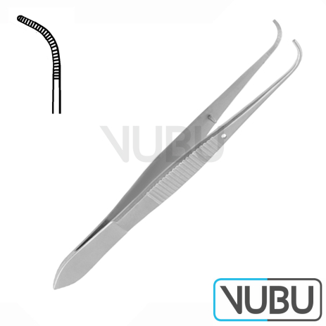 DELICATE FORCEPS STRONG CURVED 10,5CM
