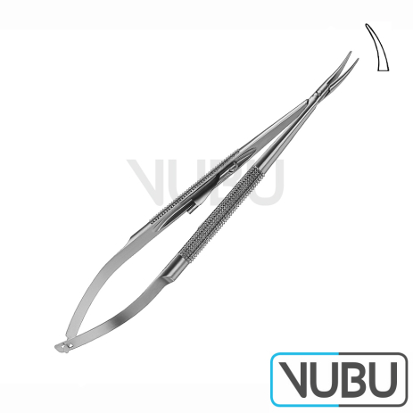 REILL MICRO NEEDLE HOLDER CURVED WIDTH RATCHET 15,0CM