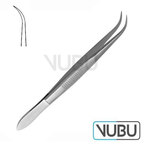 SPLINTER FORCEPS WIDTHOUT PIN SMOOTH CURVED 9,0CM