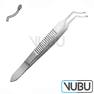 ARRUGA CAPSULAR FORCEPS DOUBLE CURVED NOT CALIBRATED 10,0CM