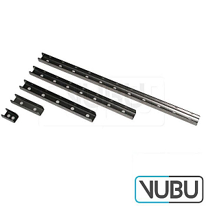 Bar tool holder 24 cm 240 x 12.4 x 10.5 mm WST 1.4301 / 1.00 mm perforated d = 5 division 24, 40-70µ
