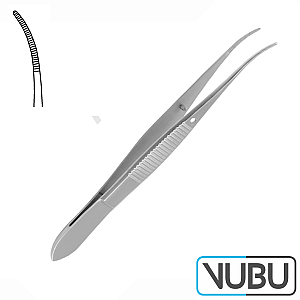 DELICATE FORCEPS SLIGHTLY CURVED 10,5CM