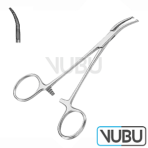 HALSTED-MOSQUITO ARTERY FORCEPS 1X2 TEETH CURVED 12,5CM