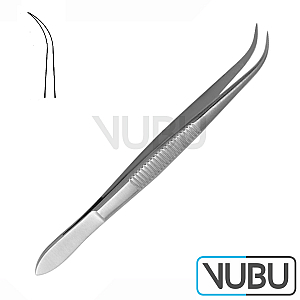 SPLINTER FORCEPS WIDTHOUT PIN SMOOTH CURVED 8,0CM