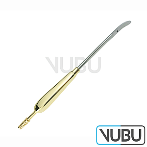 DANIEL Suction Scalp Elevator, with a hole, slightly curved, Blade width 8 mm, Length 10-1/4 26,0 cm