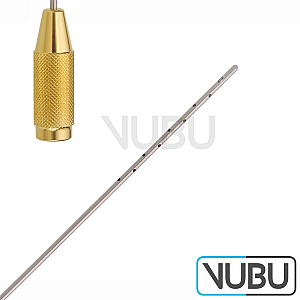 ENTNER Liposuction Cannula - Handle connector - Diameter Ø 2.5 mm - Dia.Holes Ø 1.2 mm - Holes 26 - working length 10 - 25 cm
